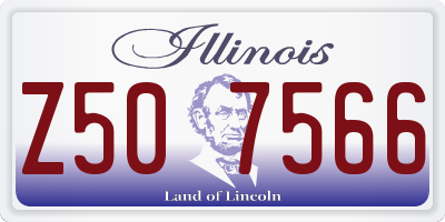 IL license plate Z507566