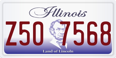IL license plate Z507568