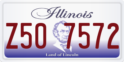 IL license plate Z507572