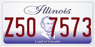 IL license plate Z507573