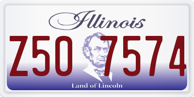 IL license plate Z507574
