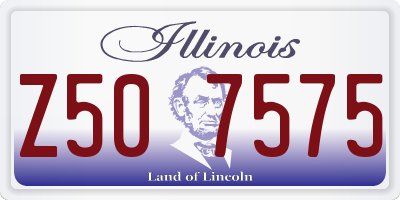 IL license plate Z507575