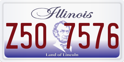 IL license plate Z507576