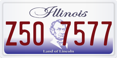 IL license plate Z507577
