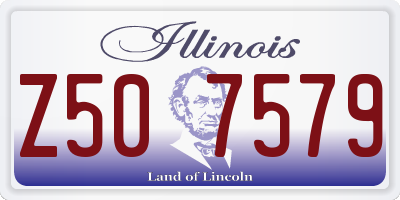 IL license plate Z507579