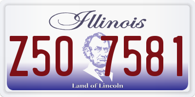 IL license plate Z507581