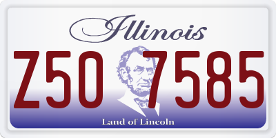 IL license plate Z507585
