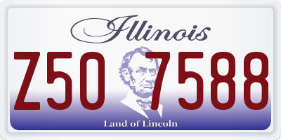 IL license plate Z507588
