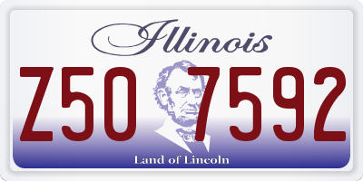 IL license plate Z507592