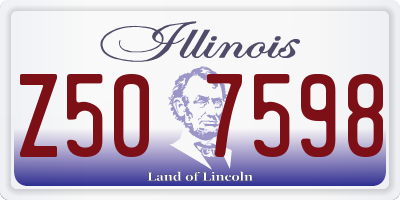 IL license plate Z507598