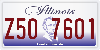 IL license plate Z507601