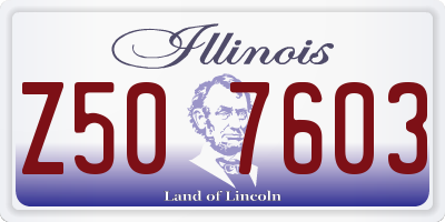 IL license plate Z507603