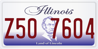 IL license plate Z507604