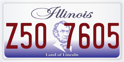 IL license plate Z507605
