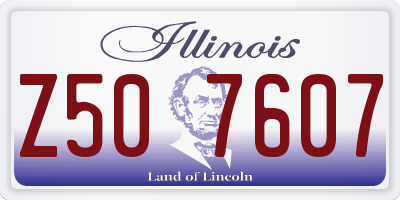 IL license plate Z507607