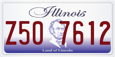 IL license plate Z507612