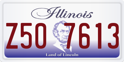 IL license plate Z507613
