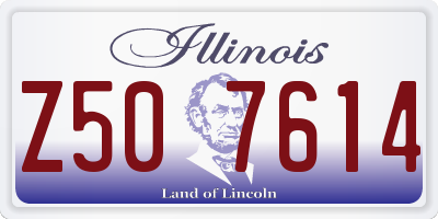 IL license plate Z507614
