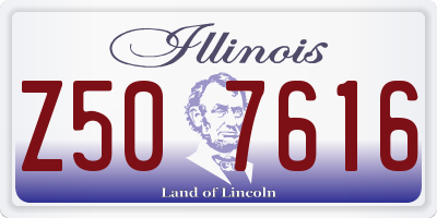 IL license plate Z507616