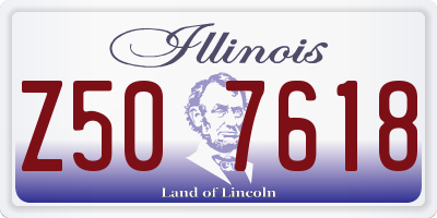 IL license plate Z507618