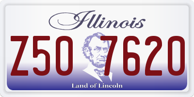 IL license plate Z507620