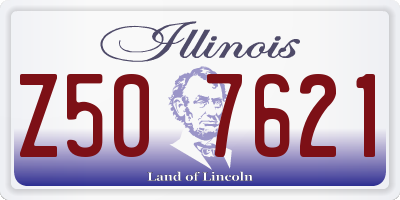 IL license plate Z507621