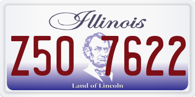 IL license plate Z507622