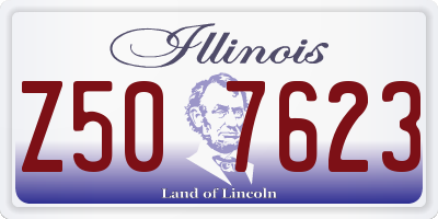 IL license plate Z507623