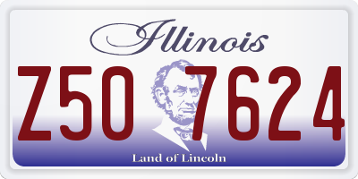 IL license plate Z507624