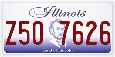 IL license plate Z507626