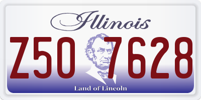 IL license plate Z507628