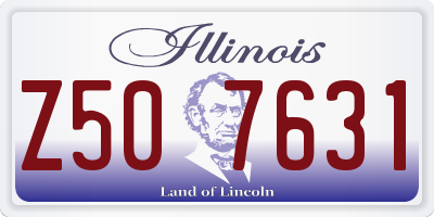 IL license plate Z507631