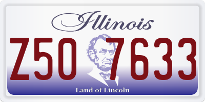 IL license plate Z507633