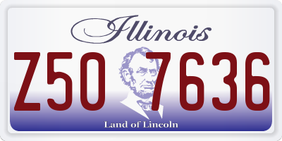 IL license plate Z507636