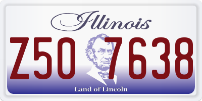 IL license plate Z507638