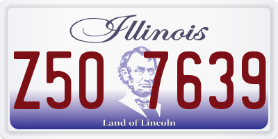IL license plate Z507639