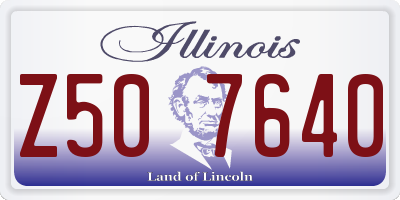 IL license plate Z507640