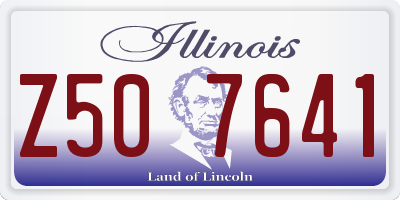 IL license plate Z507641