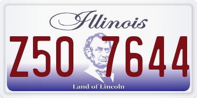 IL license plate Z507644