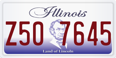 IL license plate Z507645