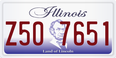 IL license plate Z507651