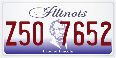 IL license plate Z507652