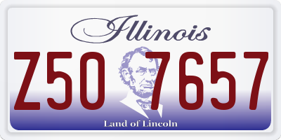 IL license plate Z507657