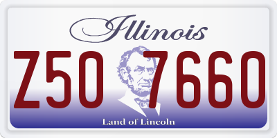 IL license plate Z507660