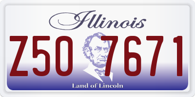 IL license plate Z507671
