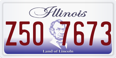 IL license plate Z507673