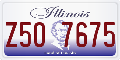 IL license plate Z507675