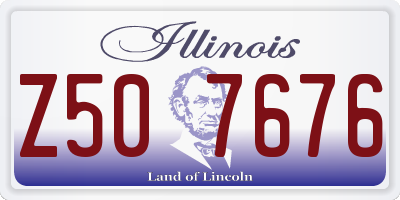 IL license plate Z507676