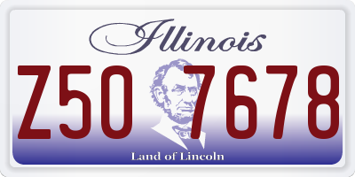 IL license plate Z507678