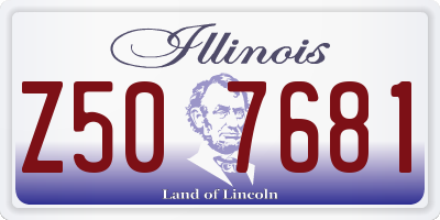 IL license plate Z507681